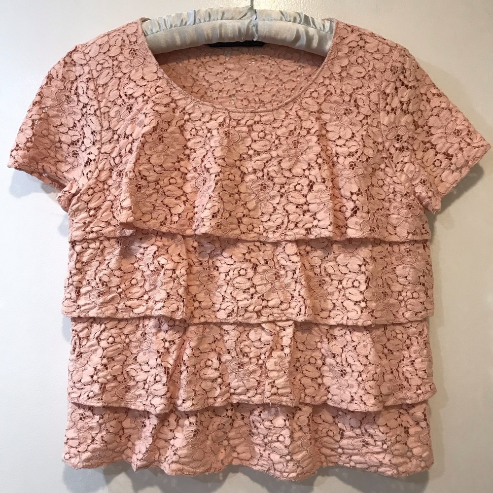 💕Zara Ruffles Lace Top💕 - Picture 3 of 7
